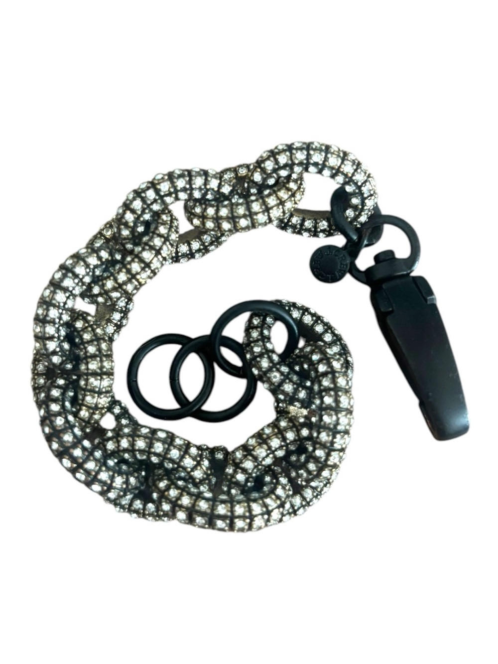 J. Crew Pave Black Chain Bracelet